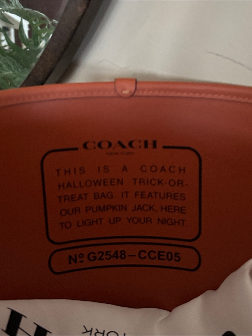 Coach CUSTOM Trick Or Treat Bucket Halloween Cotton Leather Jack-o'-lantern Tote - Picture 5 of 14